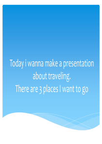 一个关于旅行的英语presentation