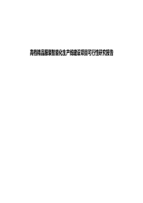 高档精品服装智能化生产线建设项目可行性研究报告
