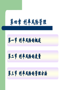 金融风险管理-利率风险