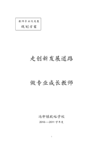 教师专业发展规划实施方案