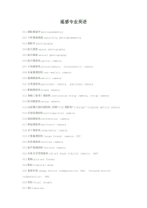 遥感专业英语词汇