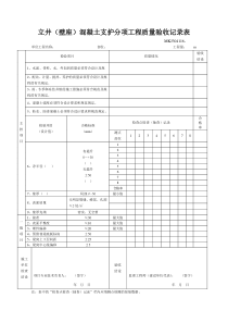 立井(井壁)混凝土支护分项工程质量验收记录表