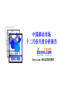 中国移动通信市场分析报告