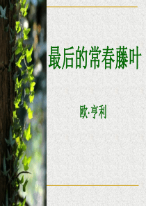 最后的常春藤叶修改定稿