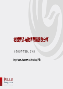 微博营销与优秀微博营销案例PPT版