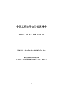 中腾信_西南财大中国工薪阶层信贷发展报告（PDF54页）