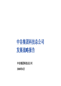 中谷集团科技总公司发展战略报告
