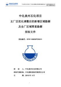 中化泉州石化项目勘察招标文件