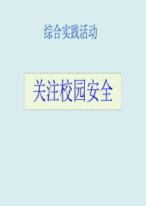 综合实践活动——关注校园安全