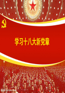 学习十八大新党章专题讲座