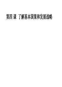 了解基本国策和发展战略