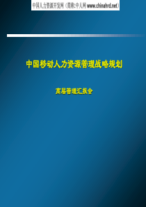 中国移动人力资源管理战略规划