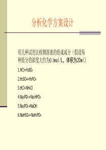 分析化学方案设计