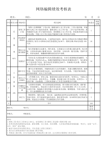 网络编辑绩效考核方案