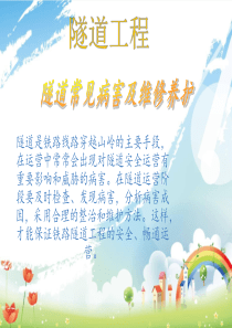 隧道常见病害及维修养护