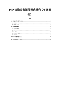 PPP咨询业务拓展模式探索年终报告21页
