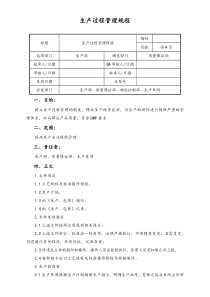 06实例XX公司生产过程管理规程