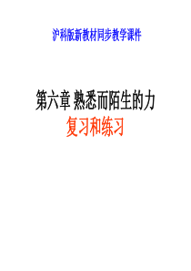 第六章-熟悉而陌生的力复习课件