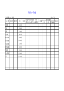 固定资产明细表Excel模板
