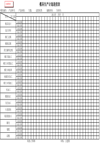 模具进度表