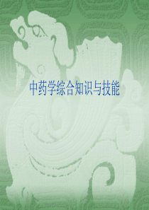 中药学综合知识与技能