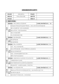 仪器生产企业发展战略规划职位说明书