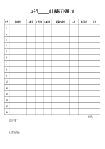 申请车辆通行证统计表--