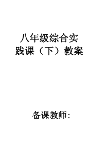 八年级下综合实践教案全套