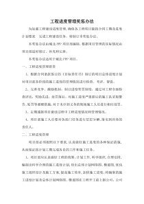工程进度管理奖惩办法