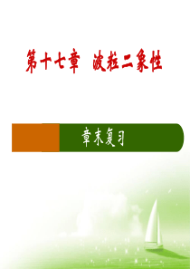 波粒二象性复习