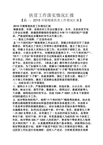 工作汇报之扶贫工作落实情况汇报