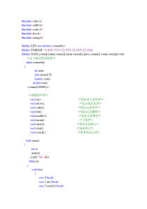 用c语言编写商品管理系统