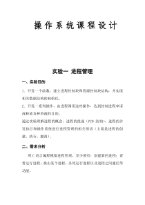 操作系统课程设计报告