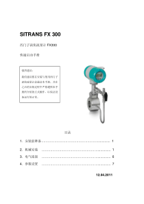 FX300涡街说明书-中文