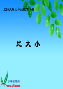 北师大版数学三年级下册《比大小》PPT课件