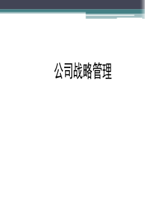 公司发展战略管理