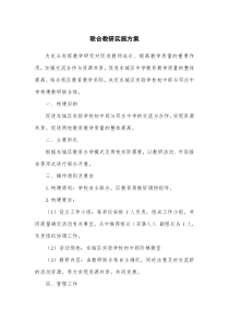 联合教研实施方案