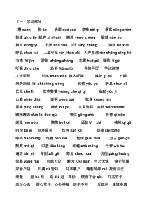 七年级下册语文期末复习资料(字词注音成语解释不分单元)