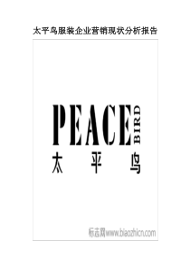 太平鸟服装企业营销现状分析报告
