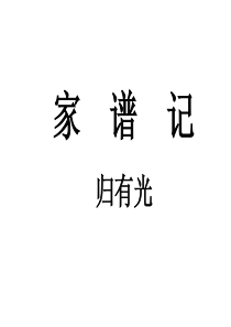 家谱记