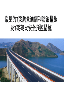 常见的T梁质量通病和防治及安全预控