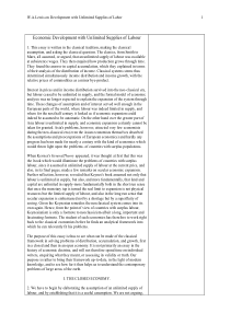 刘易斯《具有无限供给的经济发展》英文