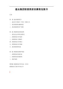 建业联盟商家招募策划书