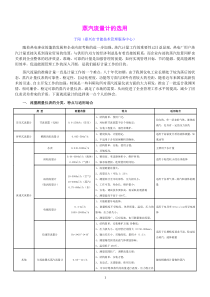 蒸汽流量计的选用