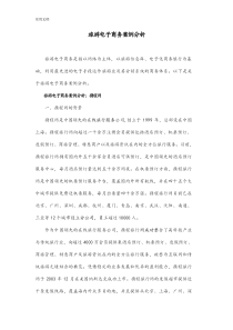 旅游电子商务案例分析报告