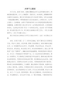 大学个人规划