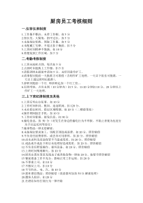 厨房员工考核细则
