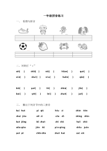 一年级拼音练习