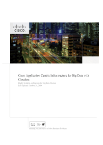 Cisco ACI Architecture for BigData with Cloudera