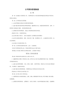 一般公司财务管理制度